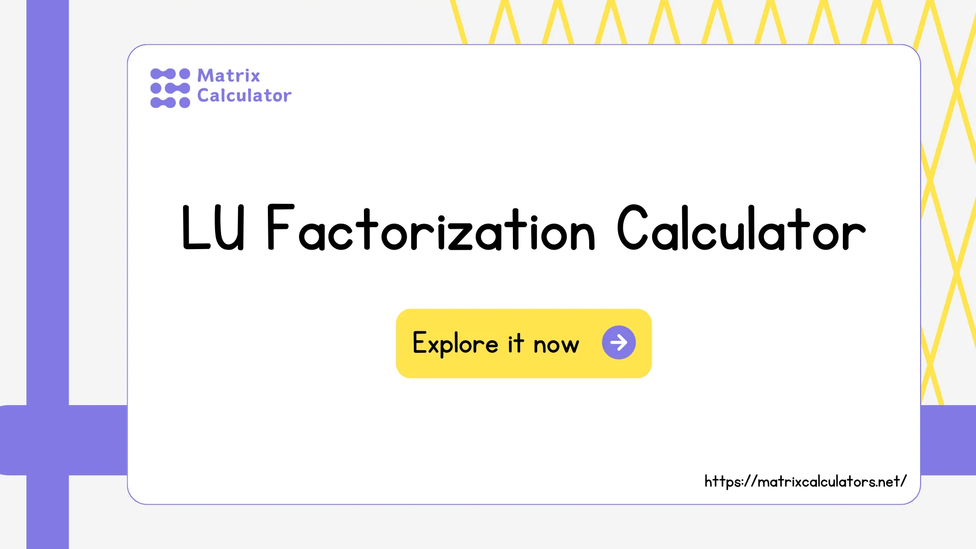 LU factorization calculator