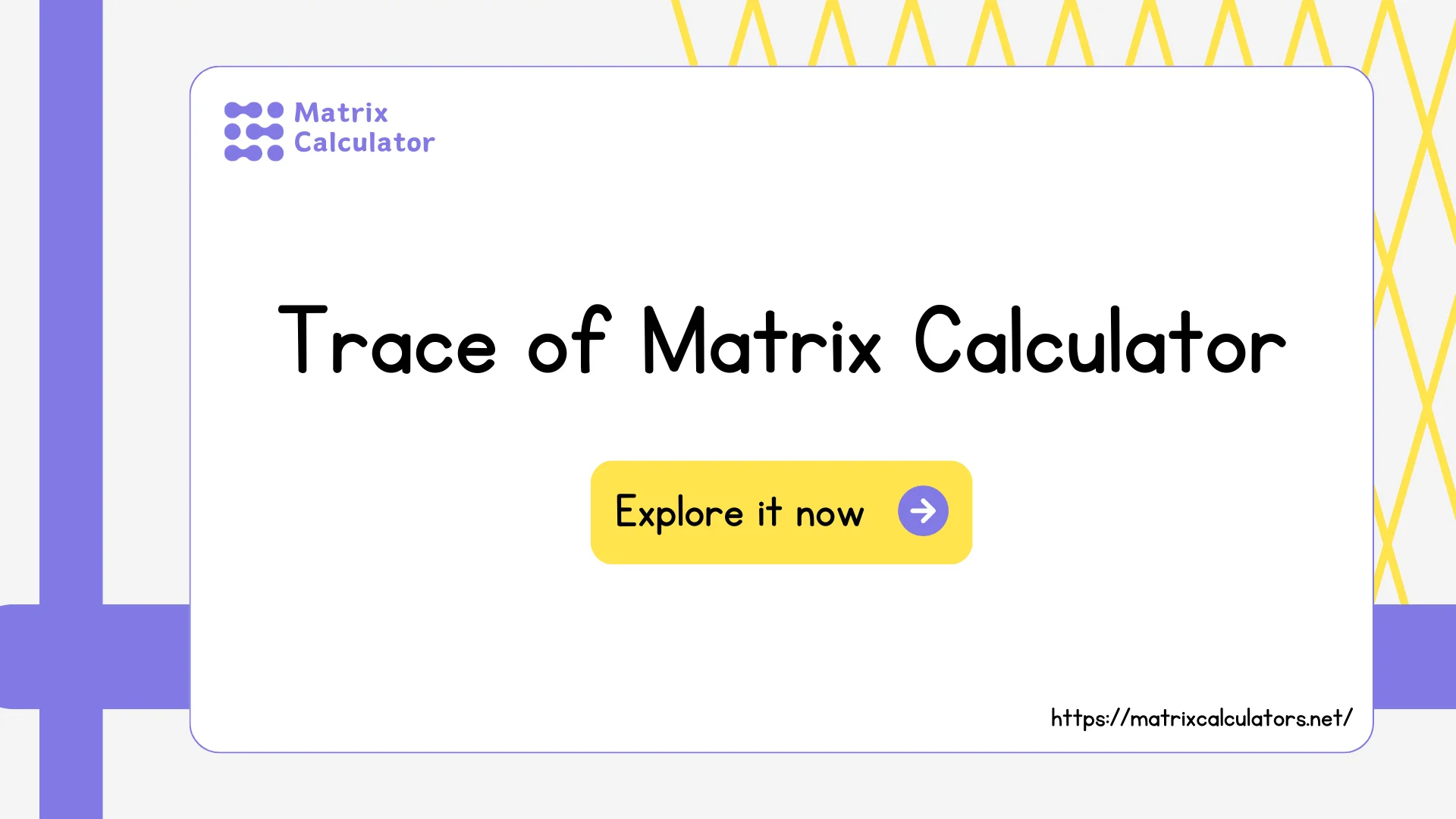 trace of matrix calculator